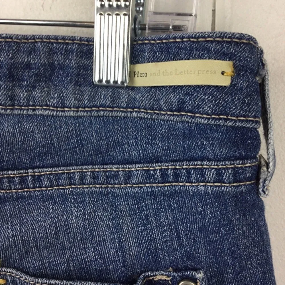 Pilcro and the Letterpress (Anthro) Jean Denim Shorts, Distressed, Size 26‎ - Picture 11 of 14